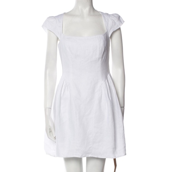 Reformation Mini White Linen Dress - Picture 1 of 4